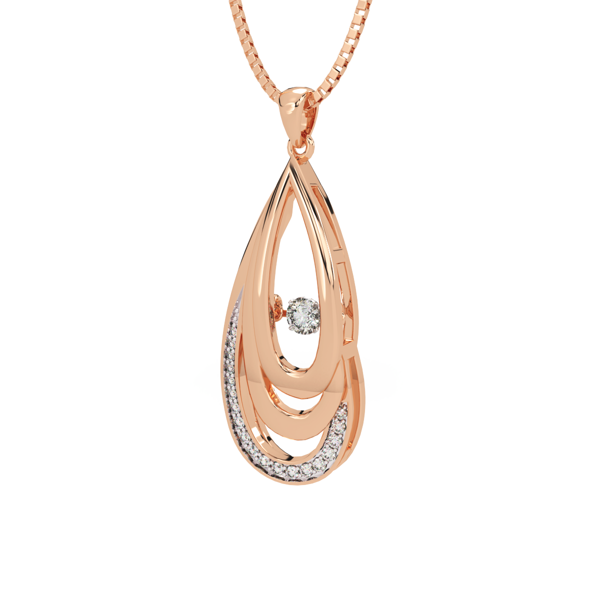 Incandescent Aura and Dancing Diamond Pendant