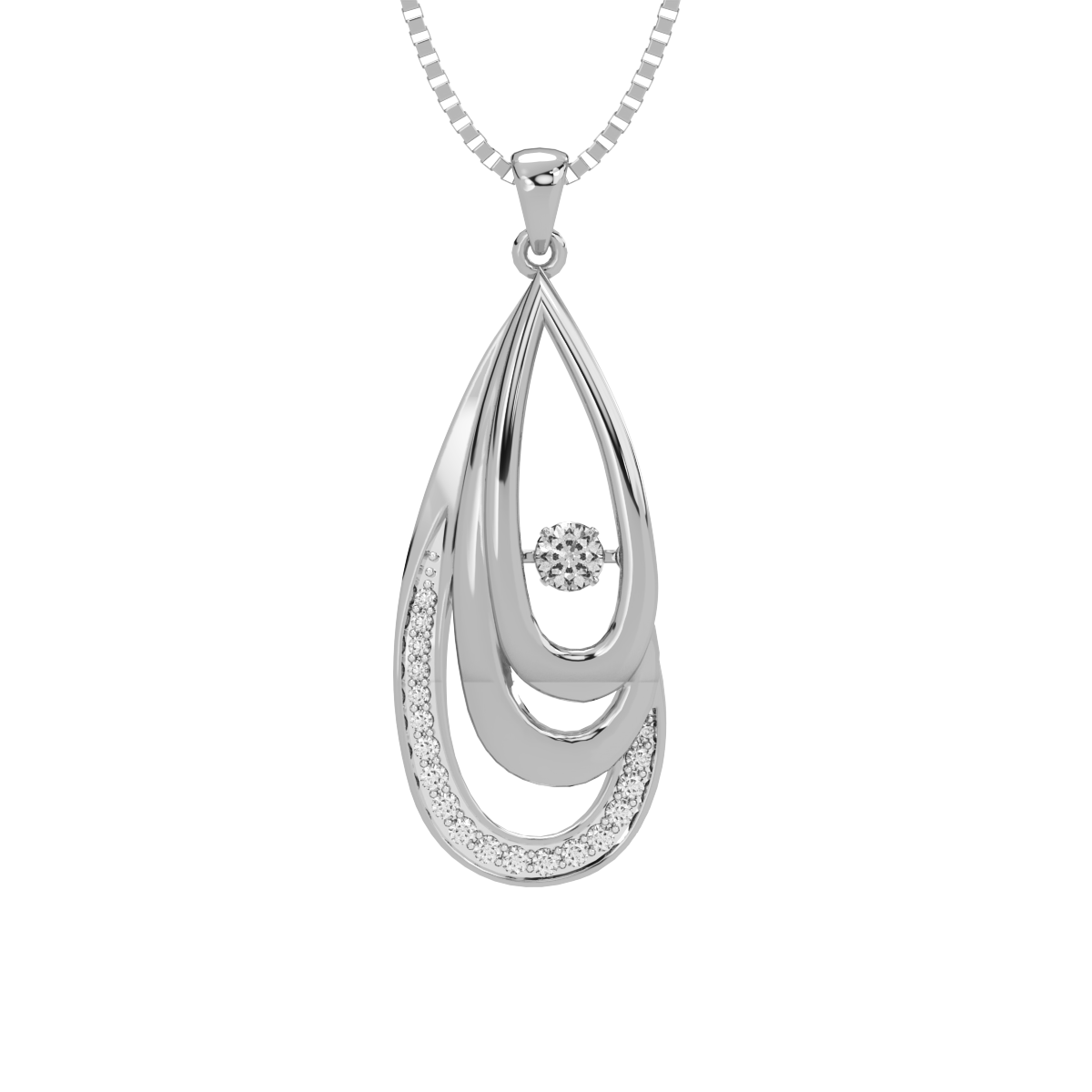 Incandescent Aura and Dancing Diamond Pendant