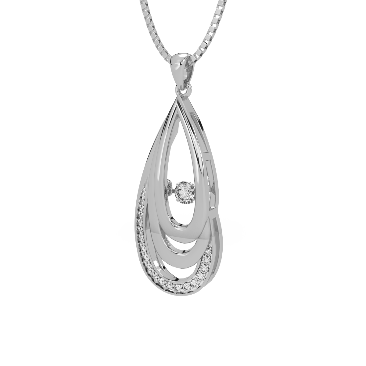 Incandescent Aura and Dancing Diamond Pendant