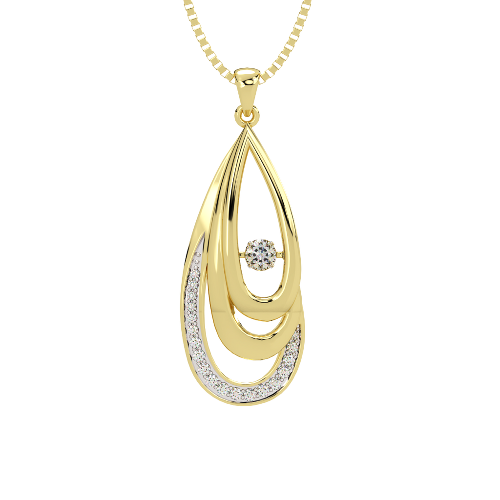 Incandescent Aura and Dancing Diamond Pendant