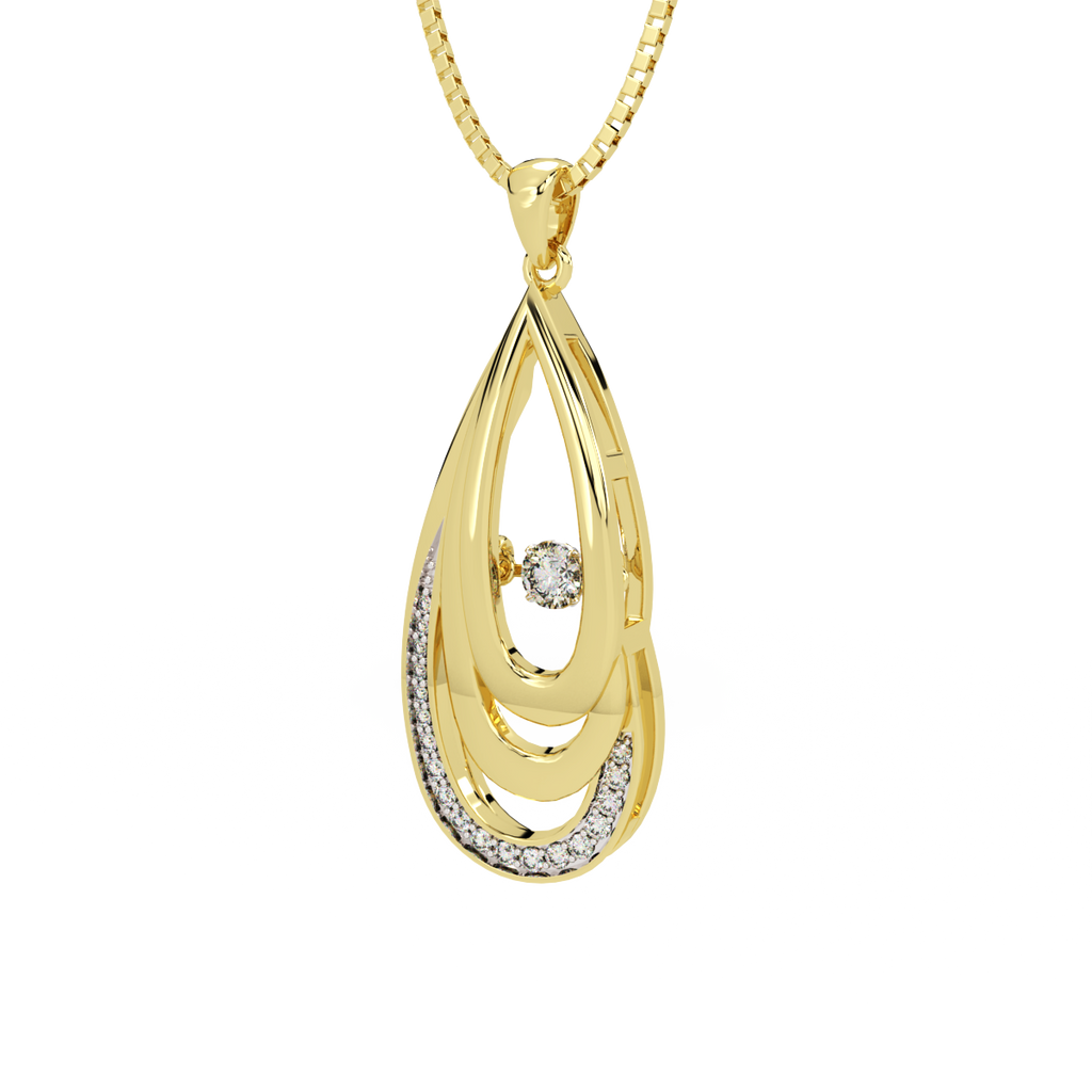 Incandescent Aura and Dancing Diamond Pendant