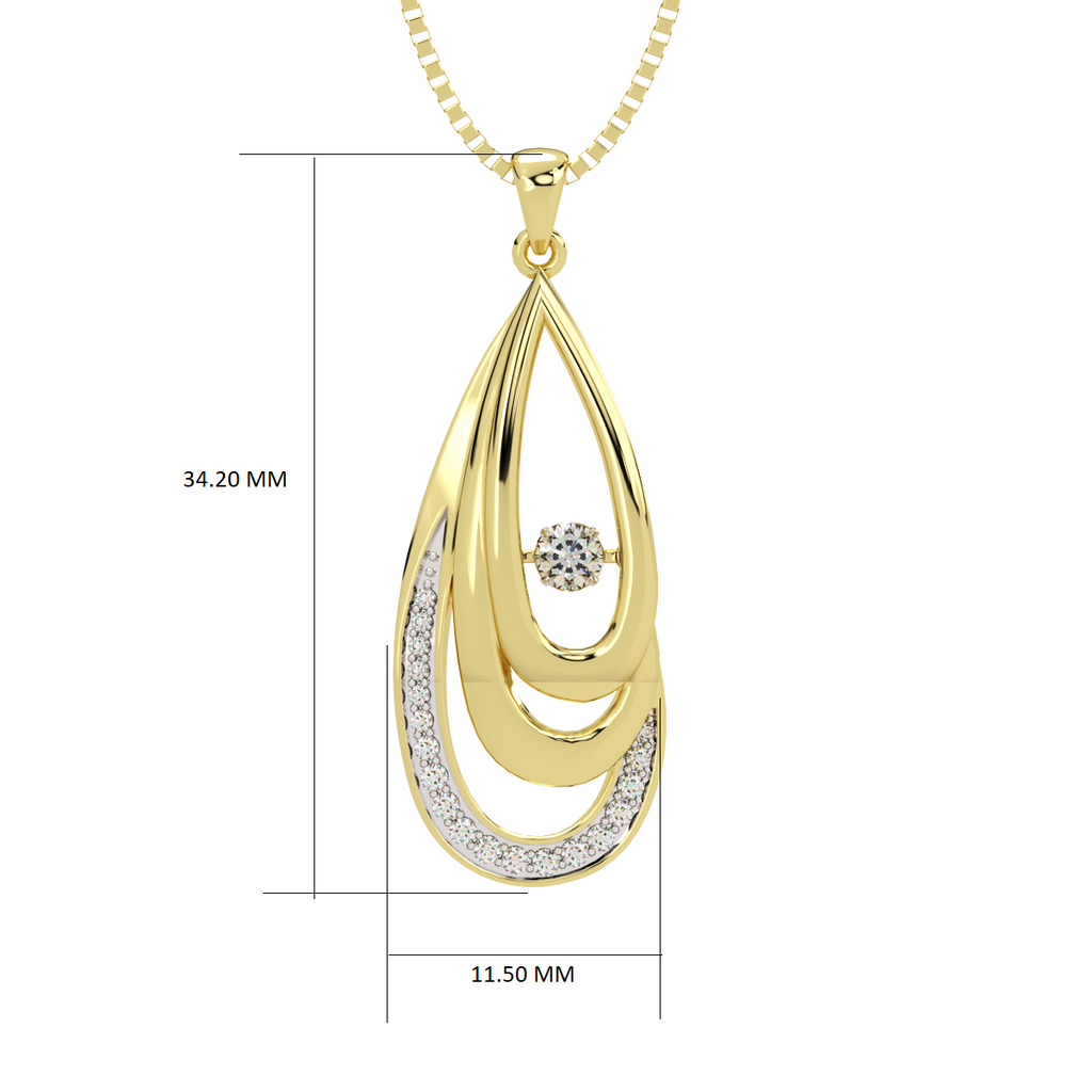 Incandescent Aura and Dancing Diamond Pendant