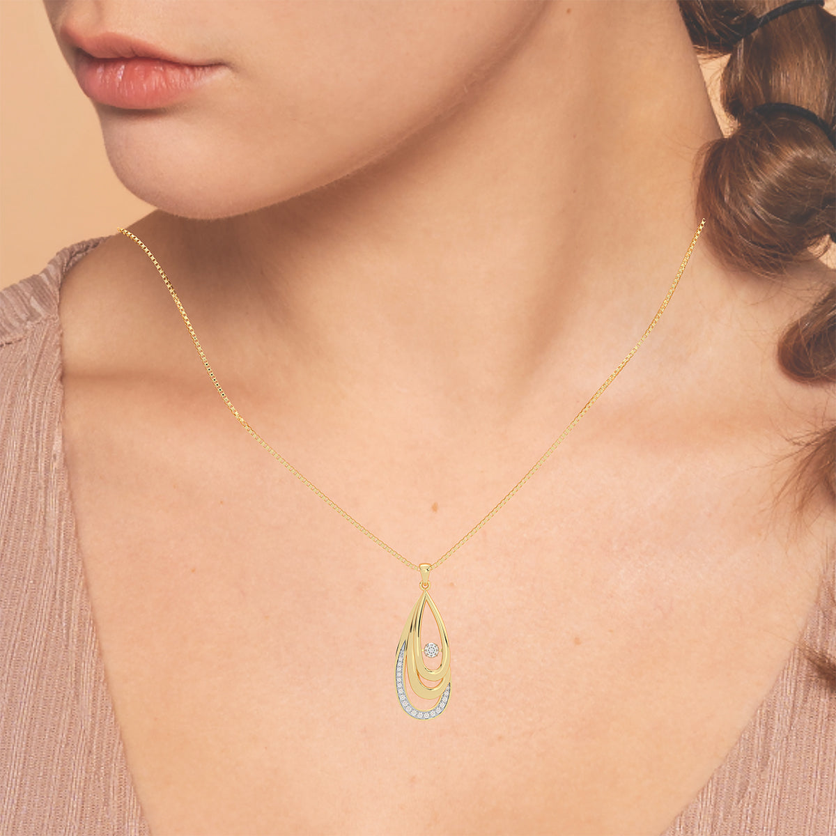 Incandescent Aura and Dancing Diamond Pendant