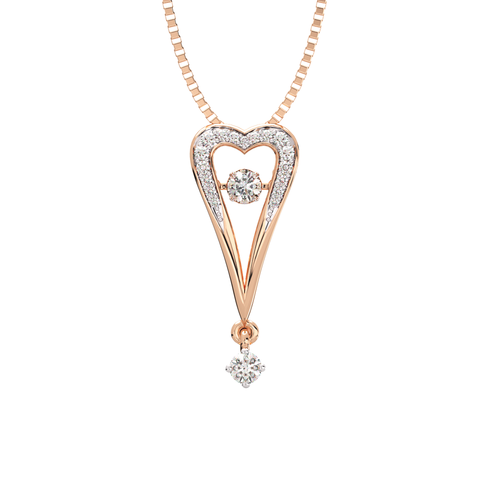 Queen of Hearts and Dancing Diamond Pendant