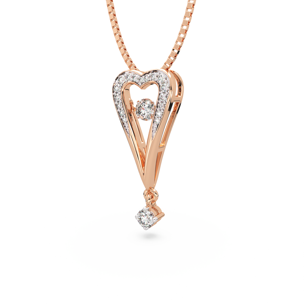 Queen of Hearts and Dancing Diamond Pendant