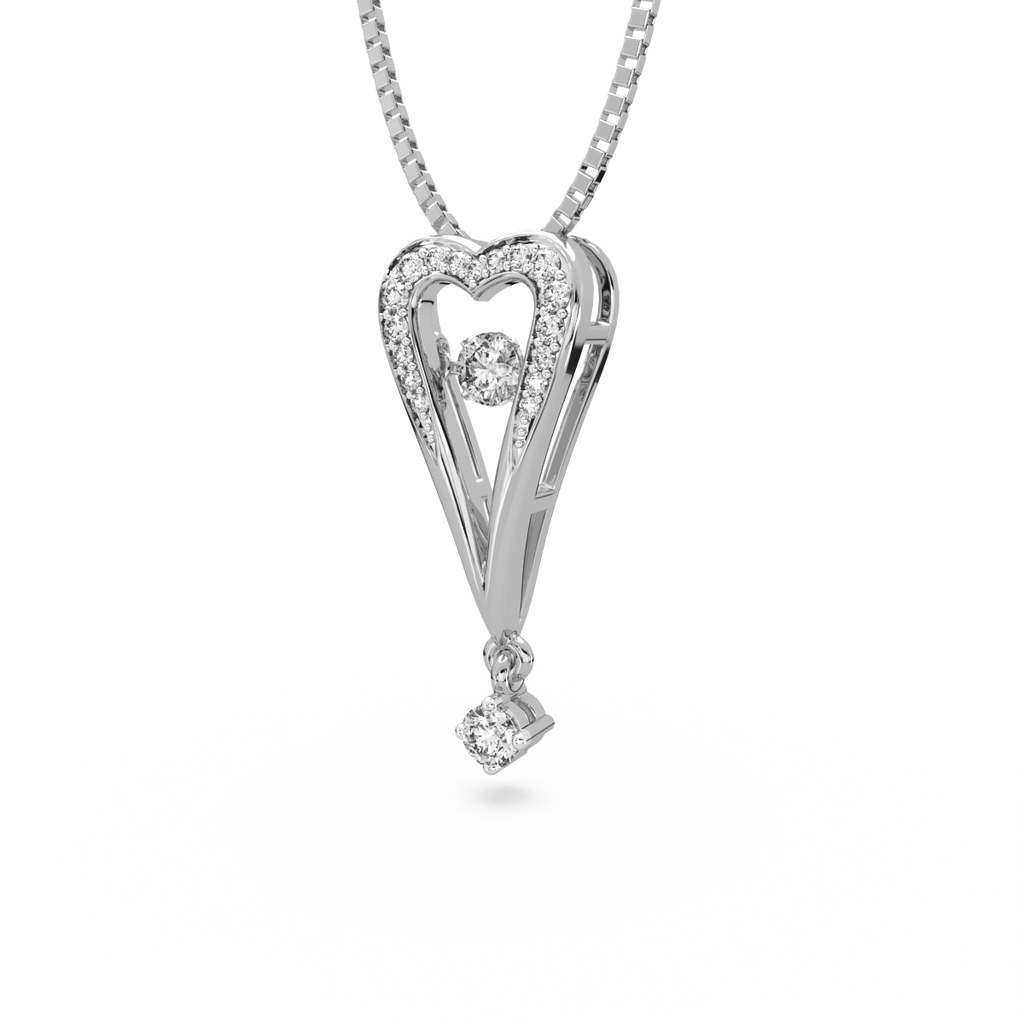 Queen of Hearts and Dancing Diamond Pendant