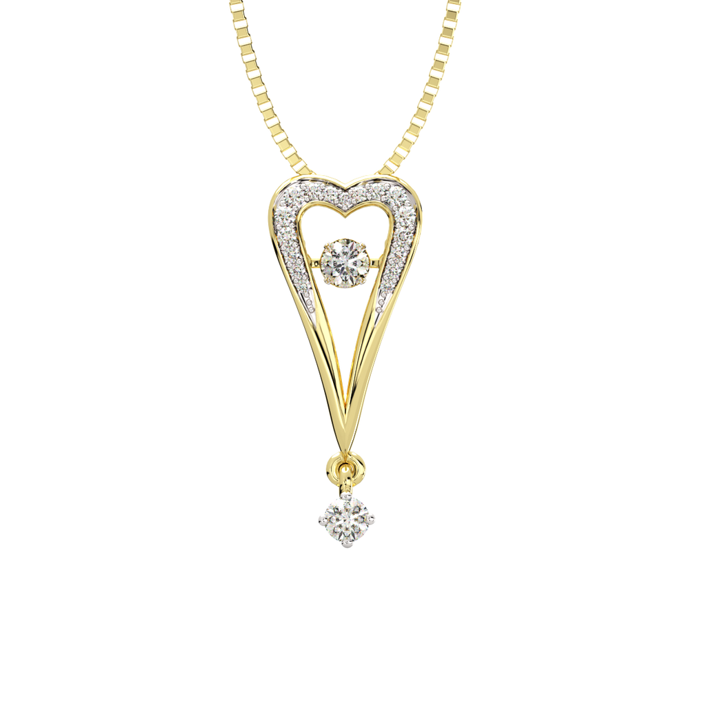 Queen of Hearts and Dancing Diamond Pendant