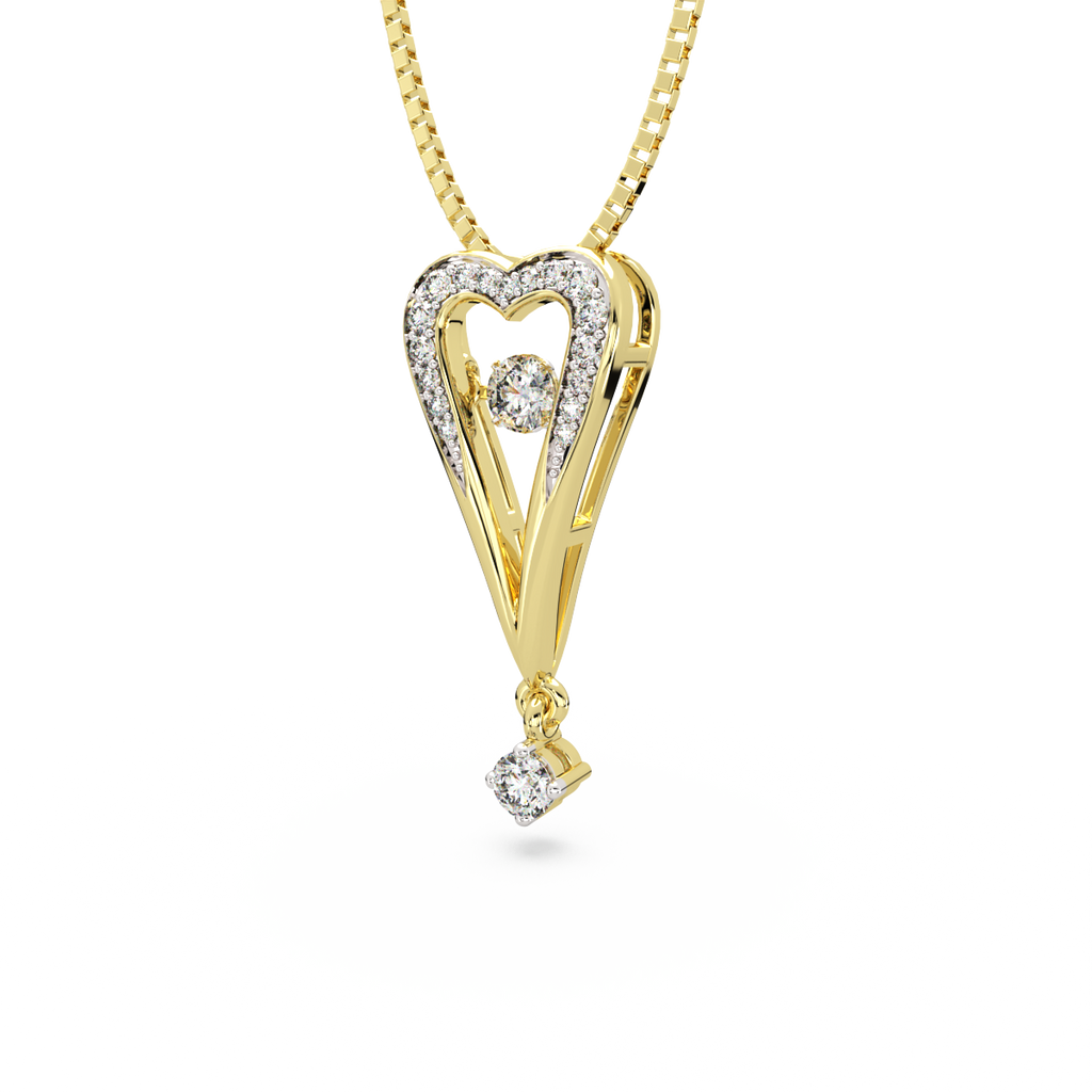 Queen of Hearts and Dancing Diamond Pendant