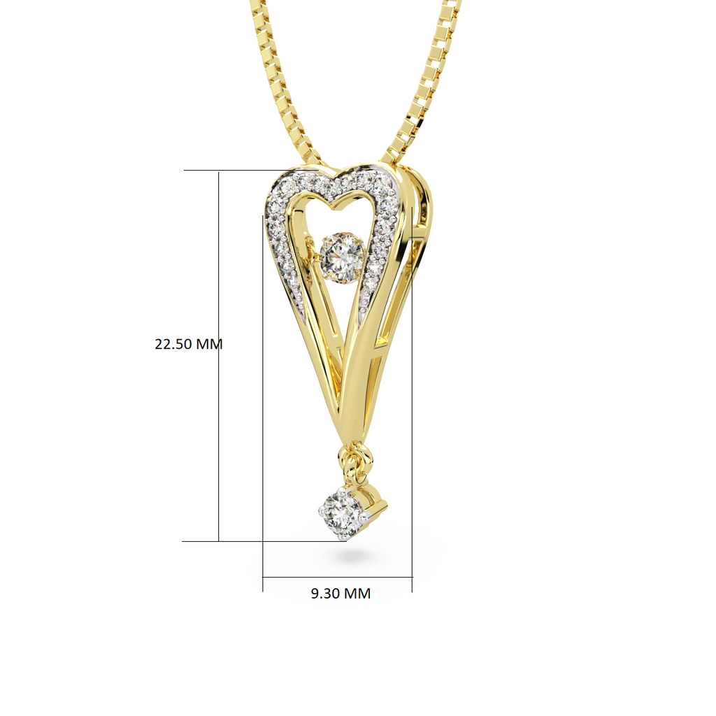 Queen of Hearts and Dancing Diamond Pendant