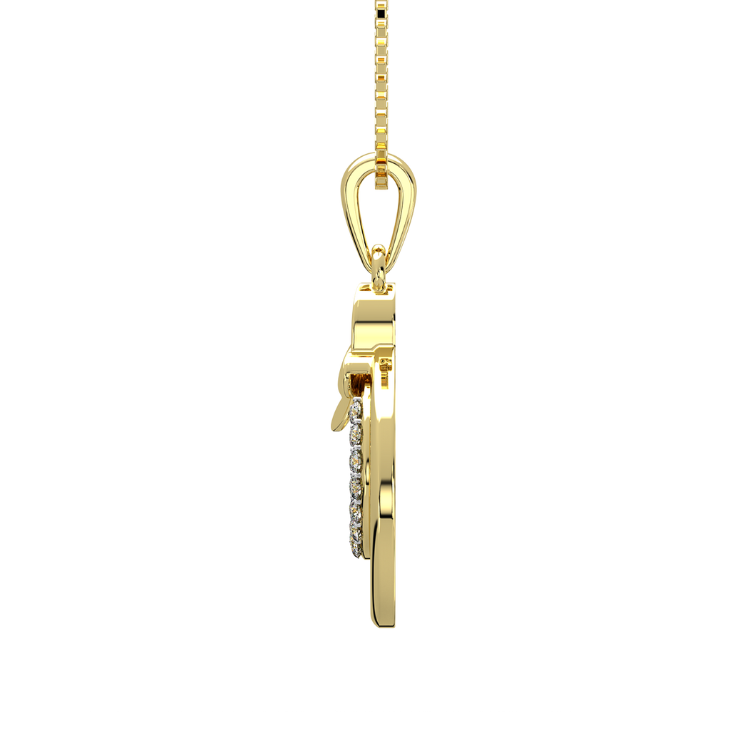 Globular Butterfly Diamond Pendant