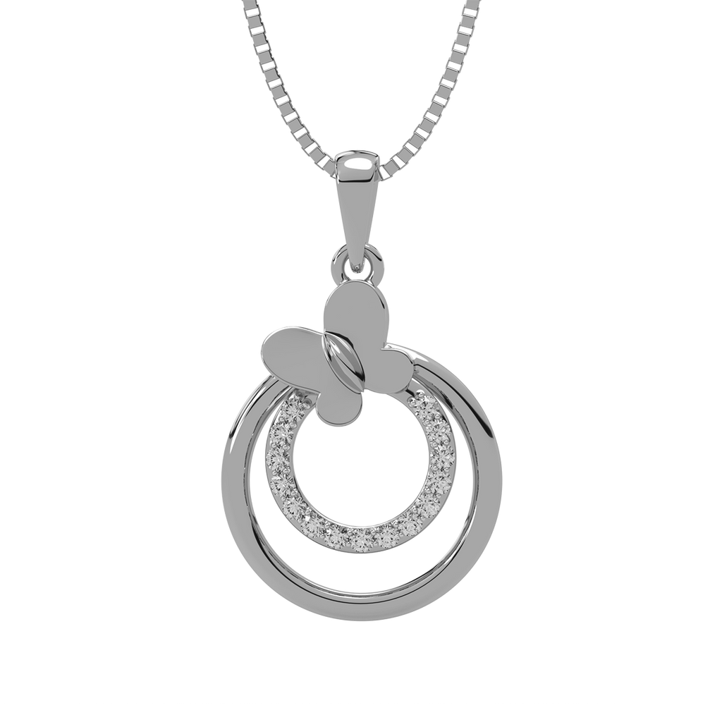 Globular Butterfly Diamond Pendant