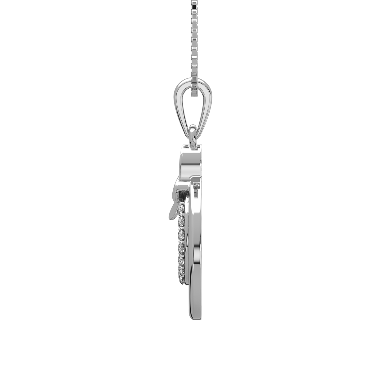 Globular Butterfly Diamond Pendant