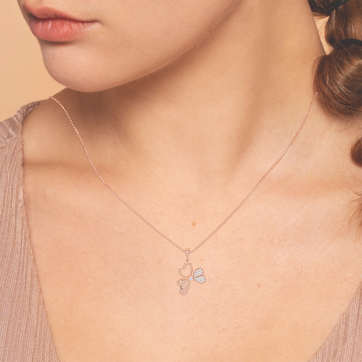 Tri Heart Diamond Pendant