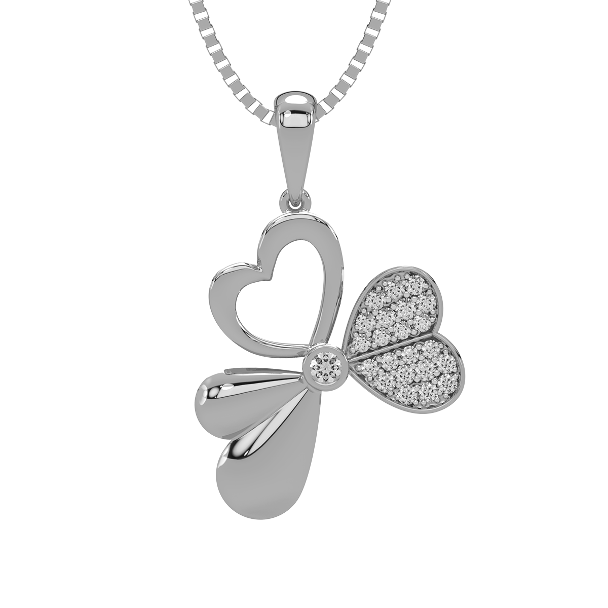 Tri Heart Diamond Pendant