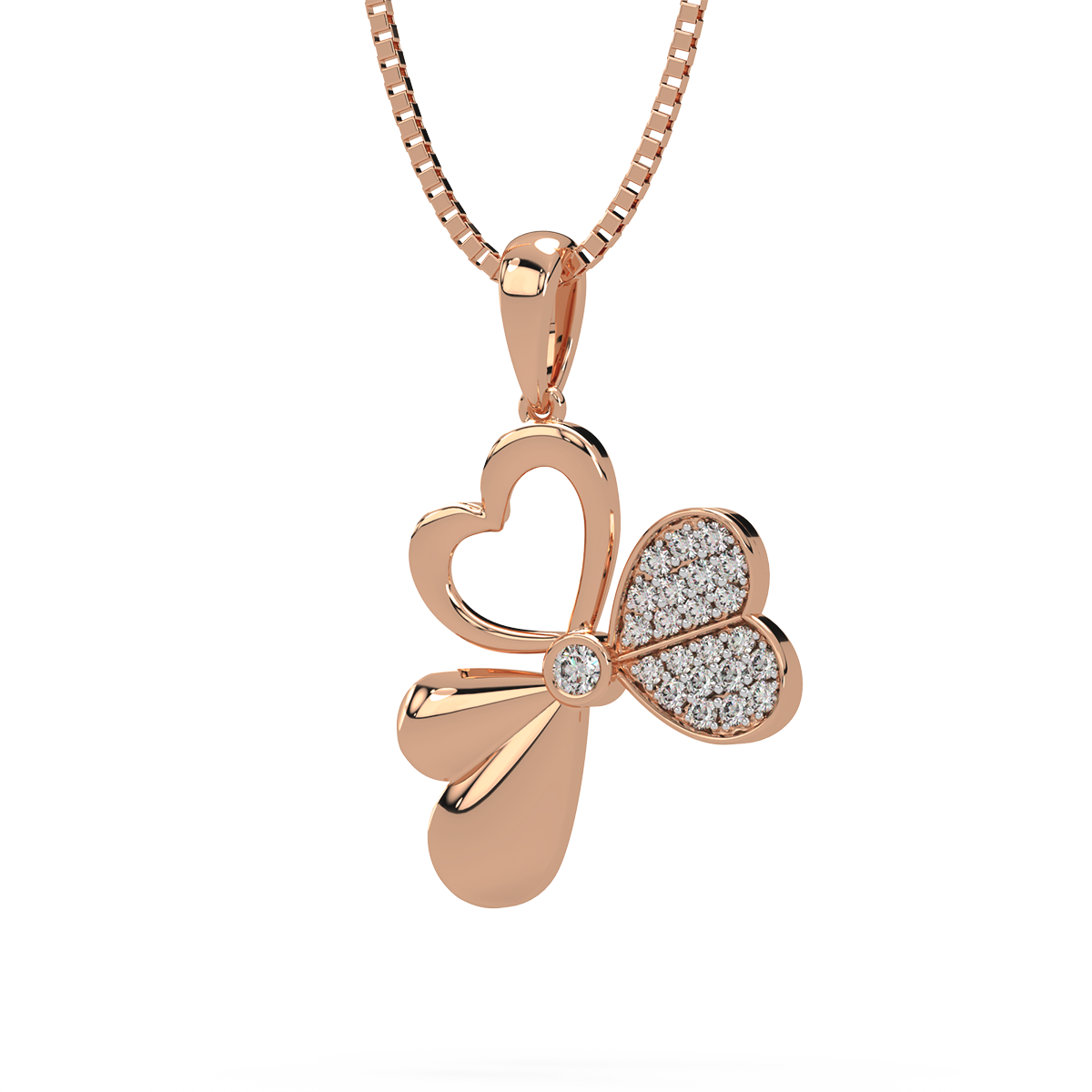 Tri Heart Diamond Pendant