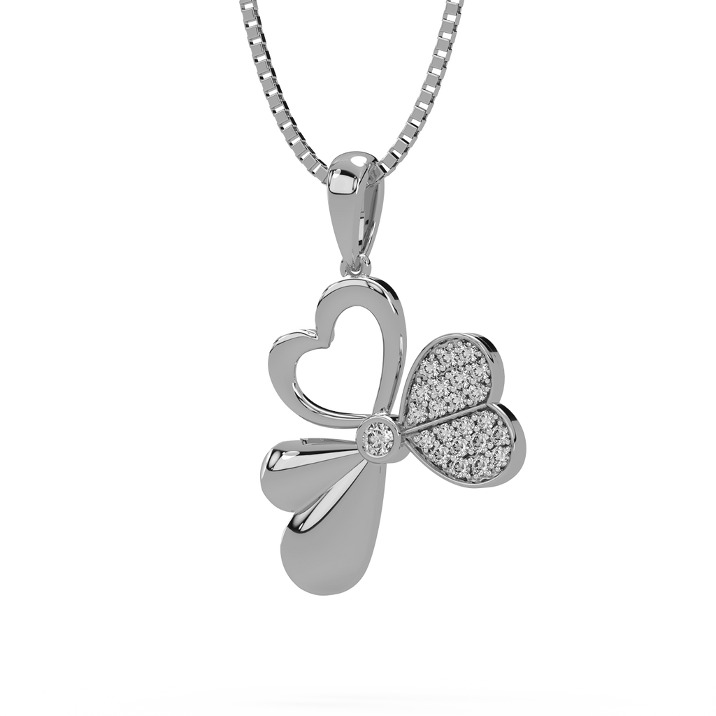 Tri Heart Diamond Pendant