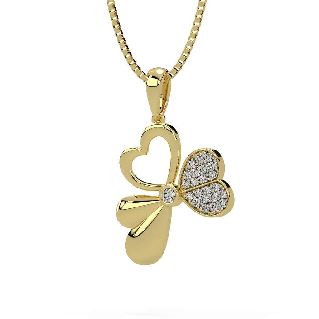 Tri Heart Diamond Pendant