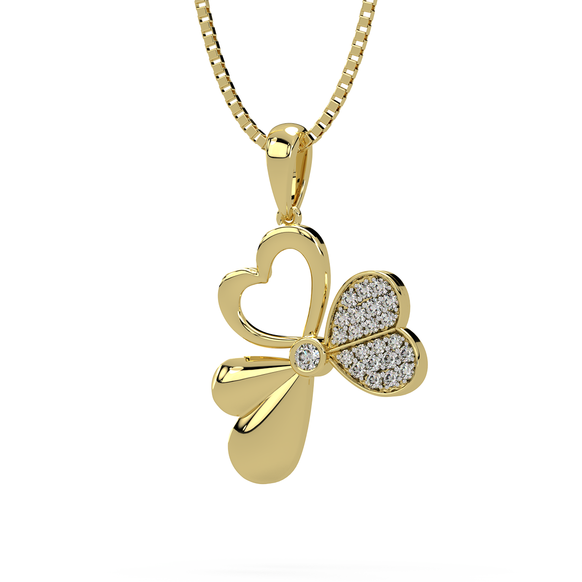 Tri Heart Diamond Pendant