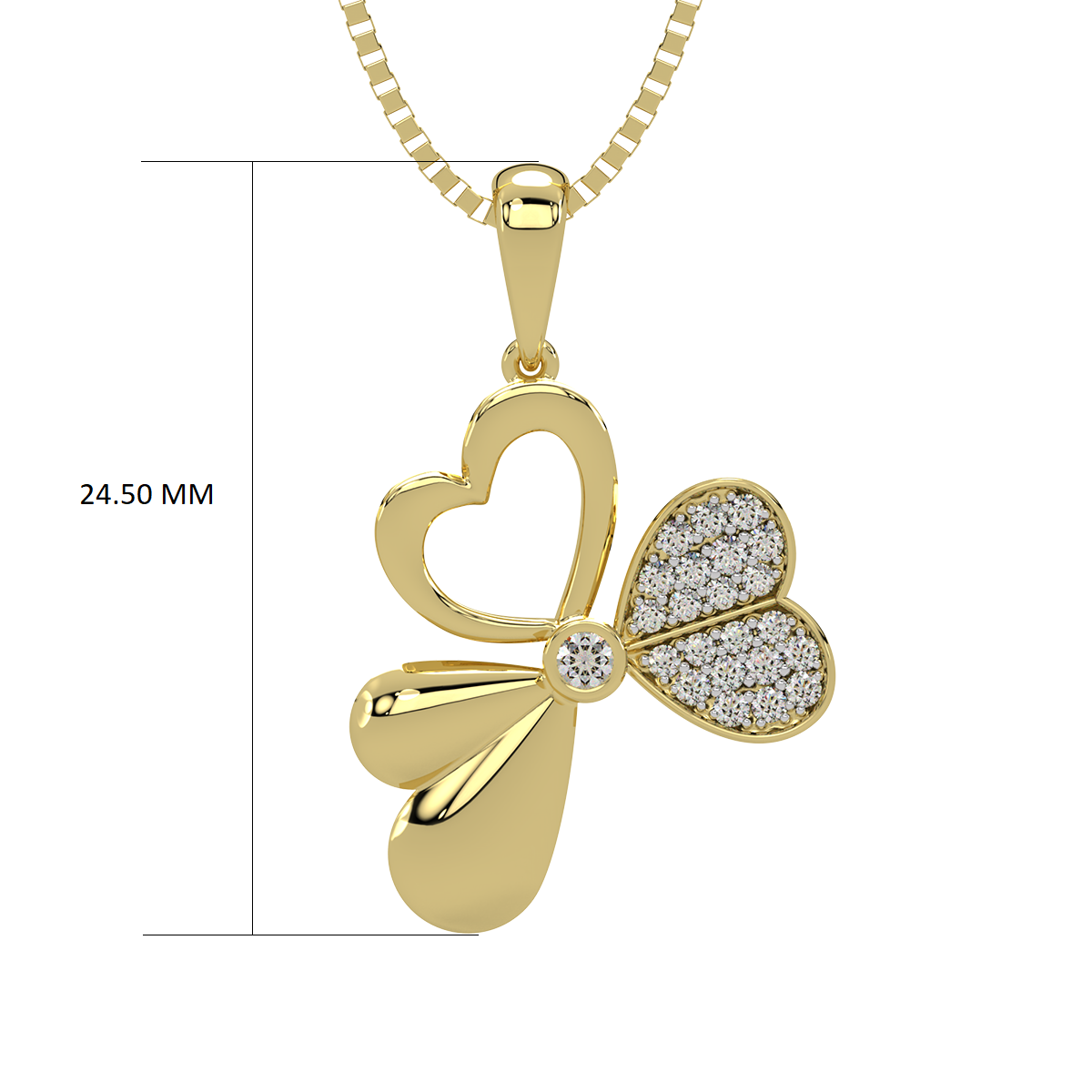 Tri Heart Diamond Pendant