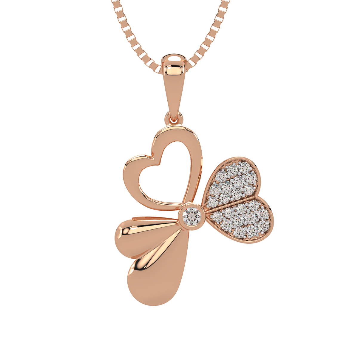 Tri Heart Diamond Pendant