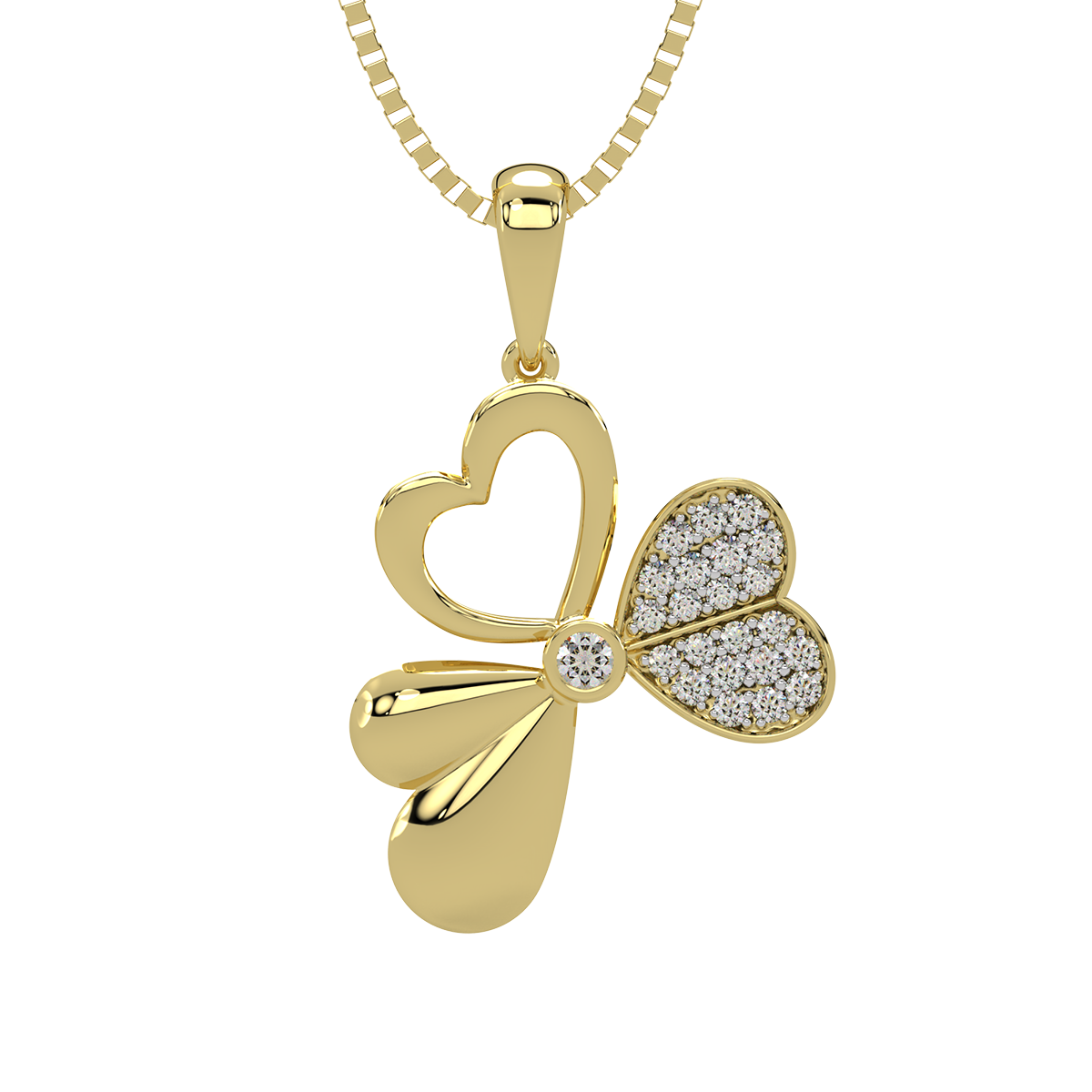 Tri Heart Diamond Pendant