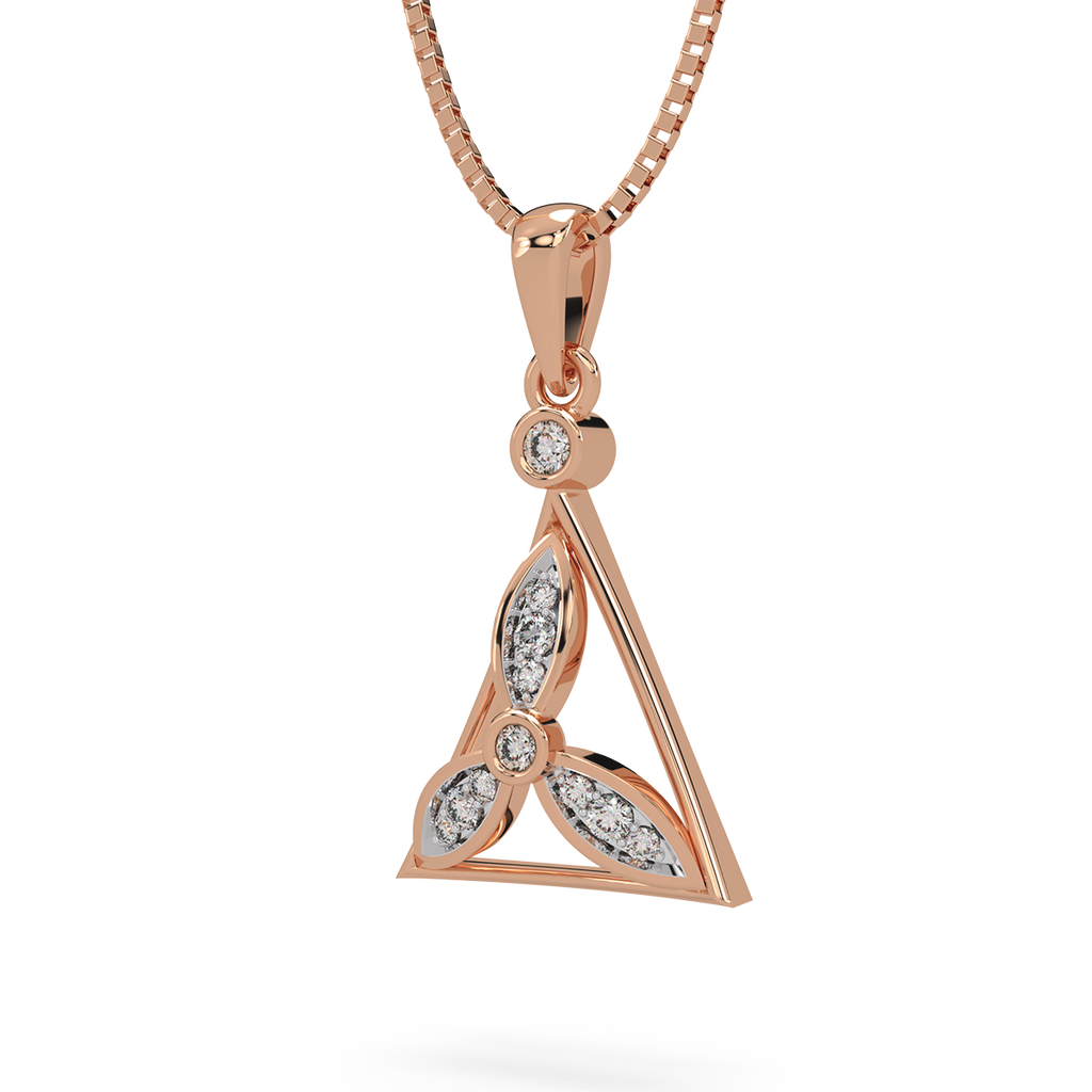 Trine Petals Diamond Pendant
