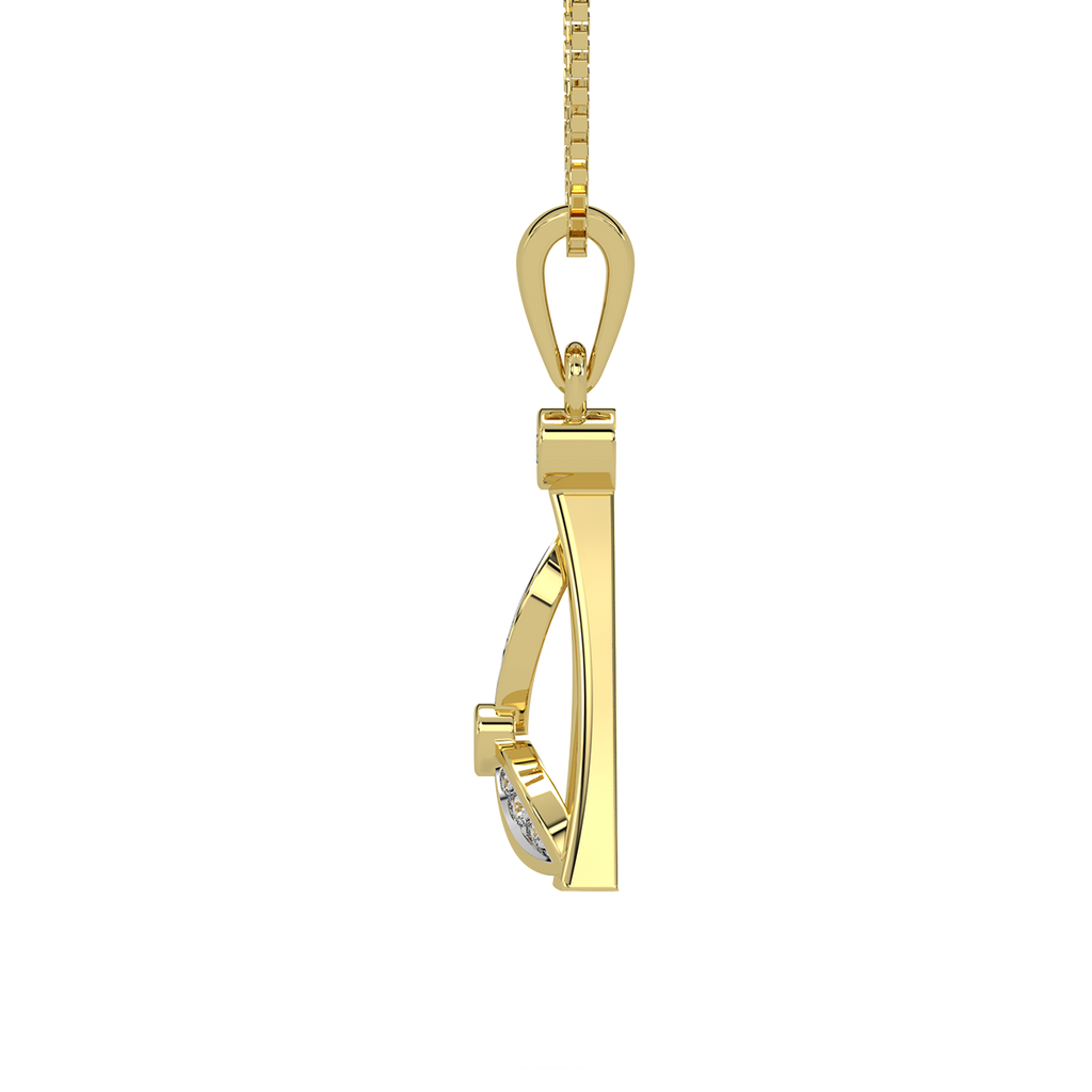 Trine Petals Diamond Pendant