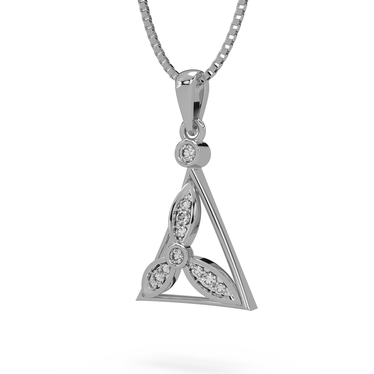 Trine Petals Diamond Pendant