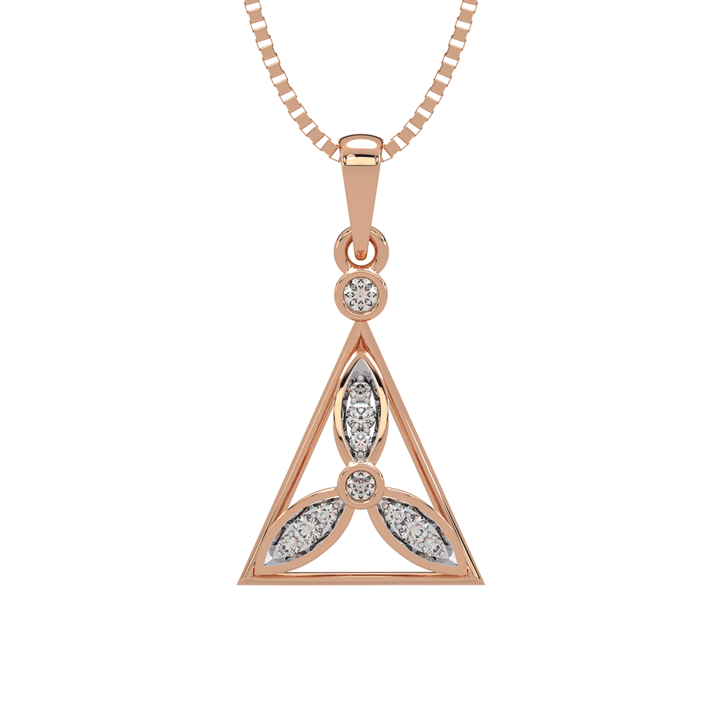 Trine Petals Diamond Pendant