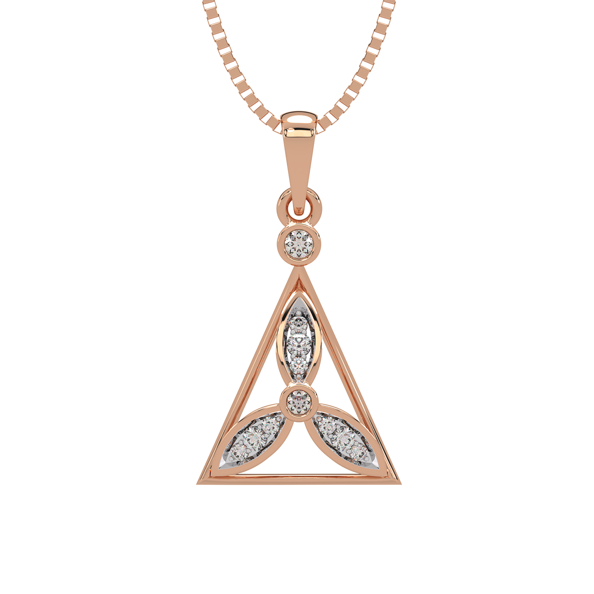 Trine Petals Diamond Pendant