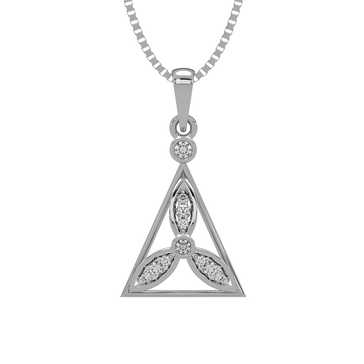 Trine Petals Diamond Pendant