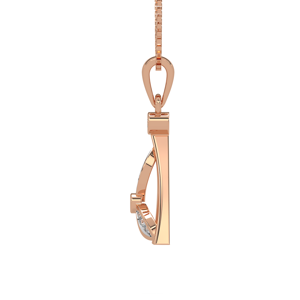 Trine Petals Diamond Pendant