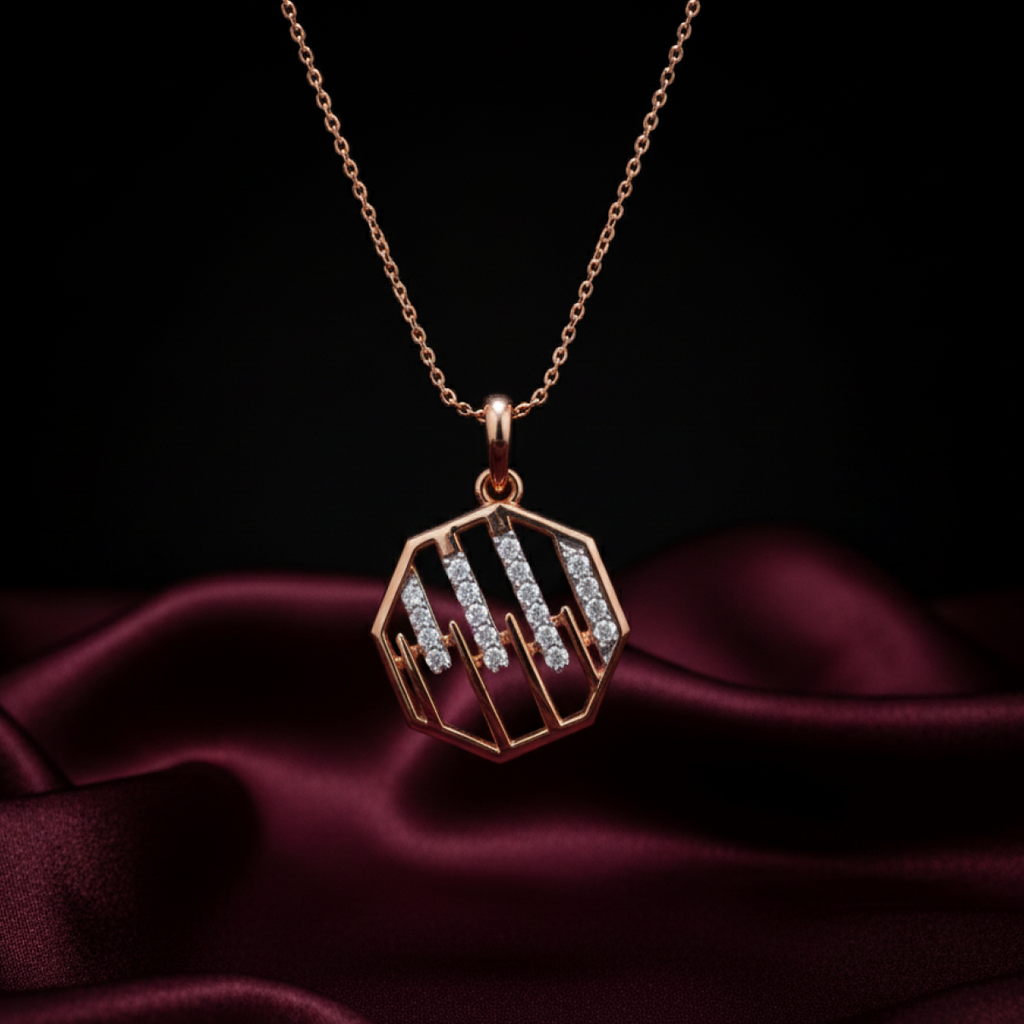 Heart of a Warrior Diamond and Gold Pendant