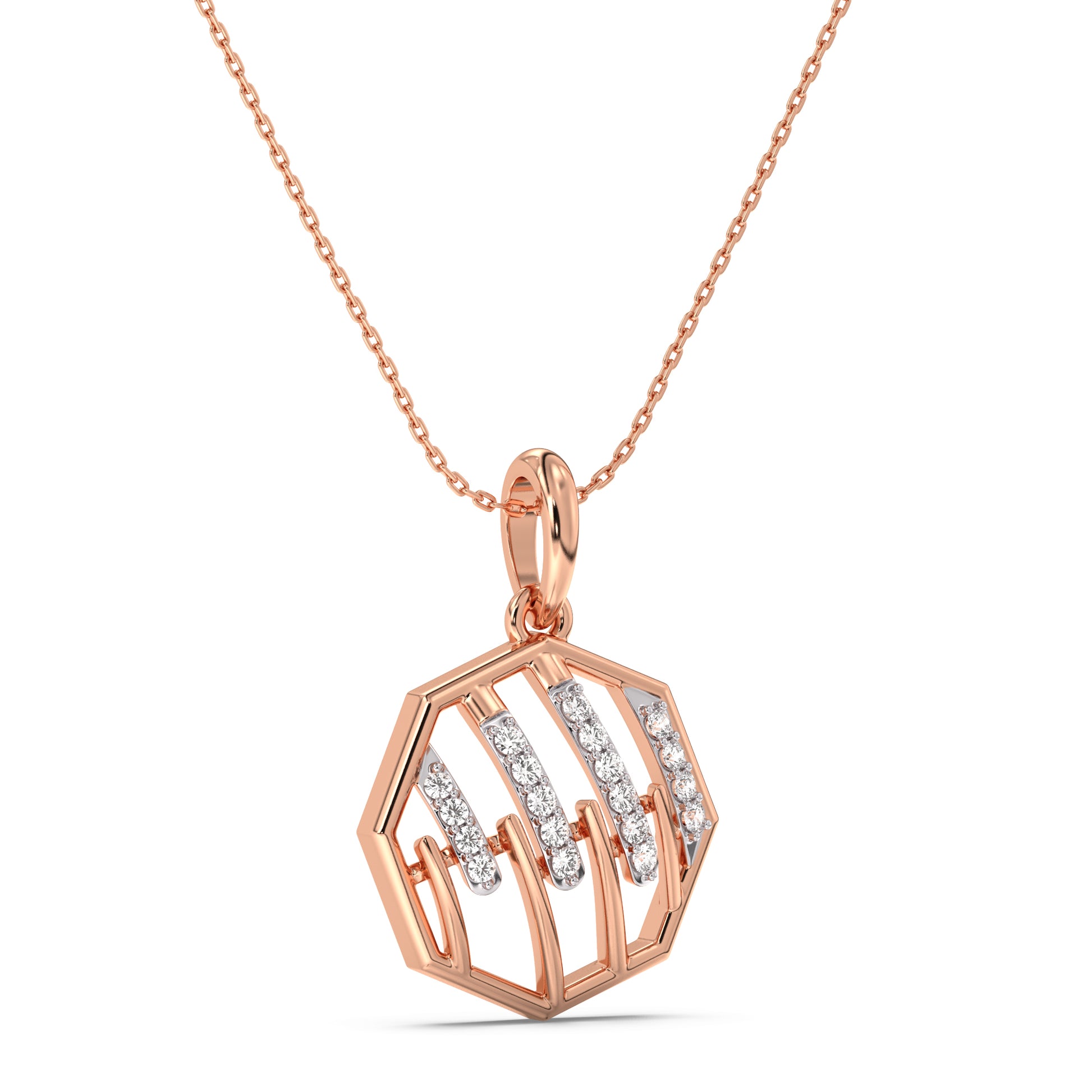 Heart of a Warrior Diamond and Gold Pendant