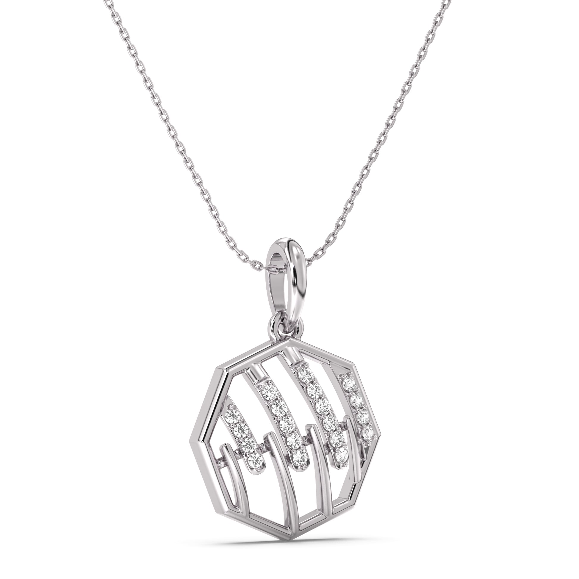 Heart of a Warrior Diamond and Gold Pendant