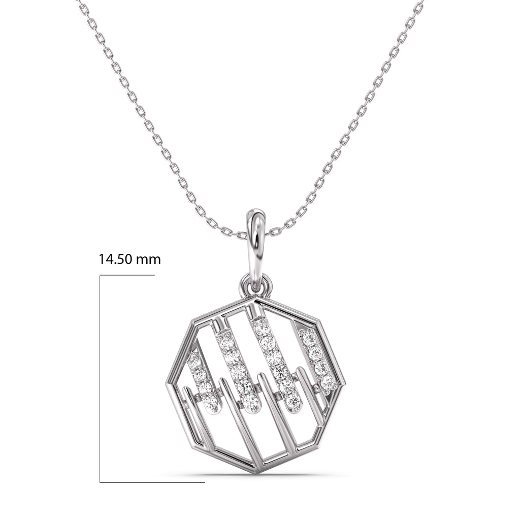 Heart of a Warrior Diamond and Gold Pendant