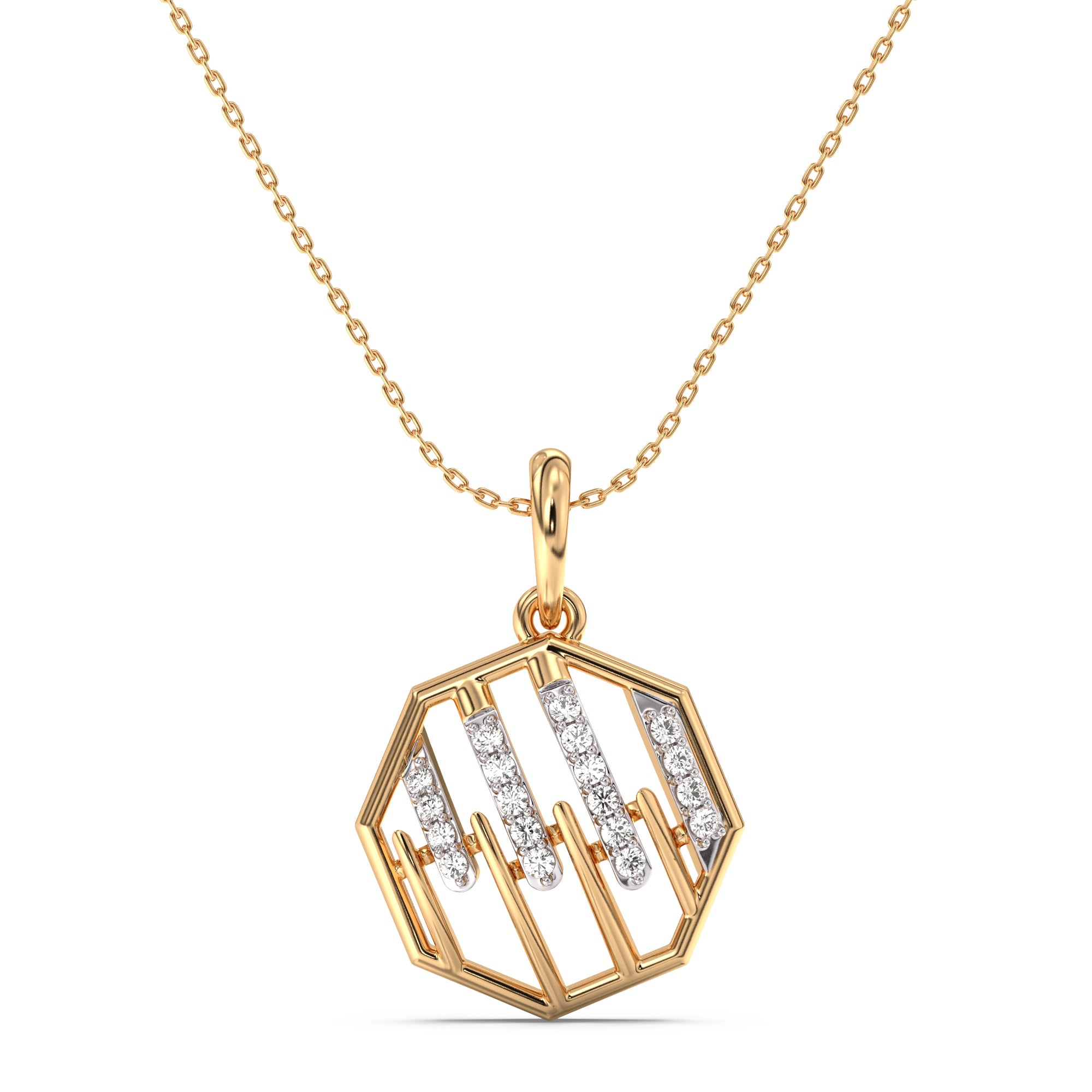 Heart of a Warrior Diamond and Gold Pendant