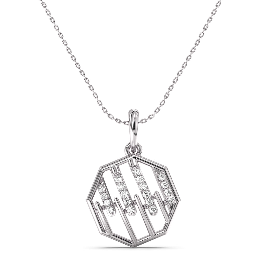 Heart of a Warrior Diamond and Gold Pendant