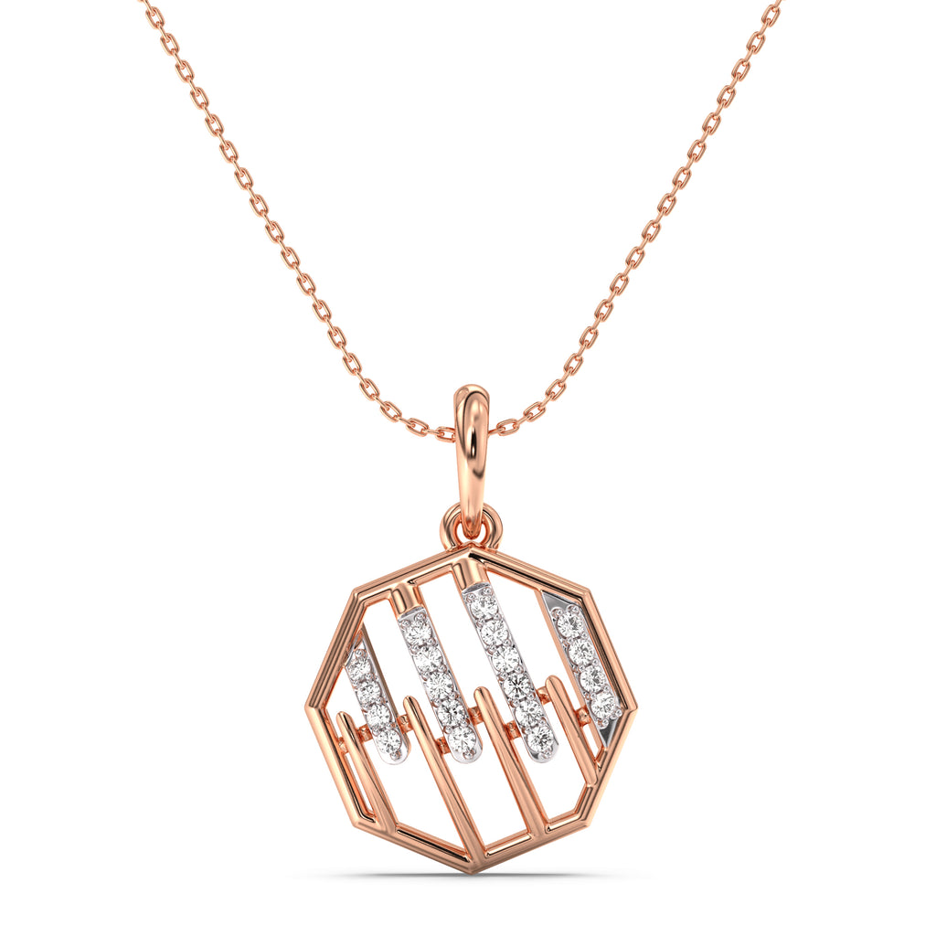 Heart of a Warrior Diamond and Gold Pendant