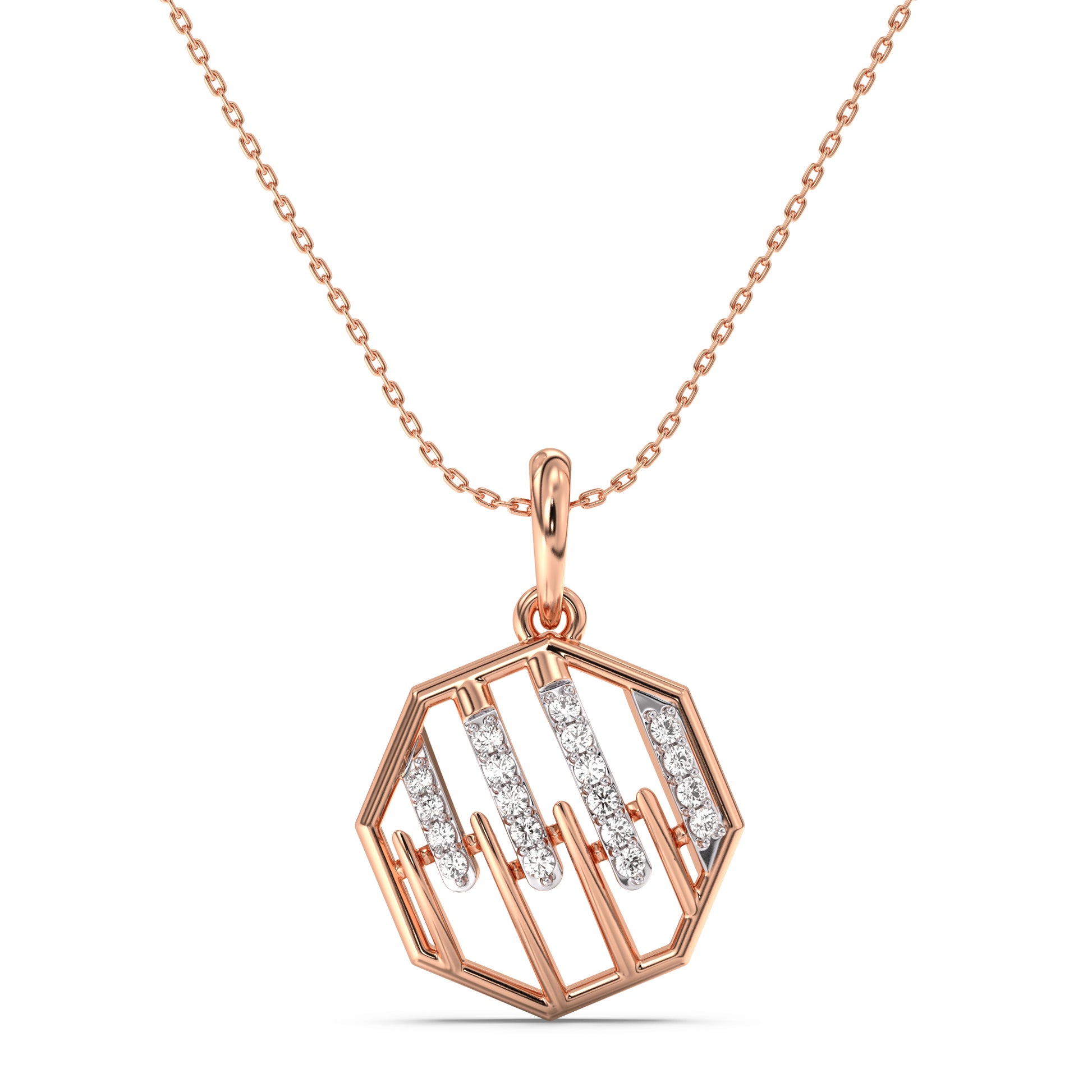 Heart of a Warrior Diamond and Gold Pendant