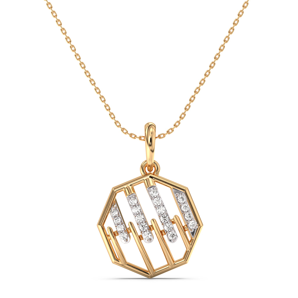 Heart of a Warrior Diamond and Gold Pendant