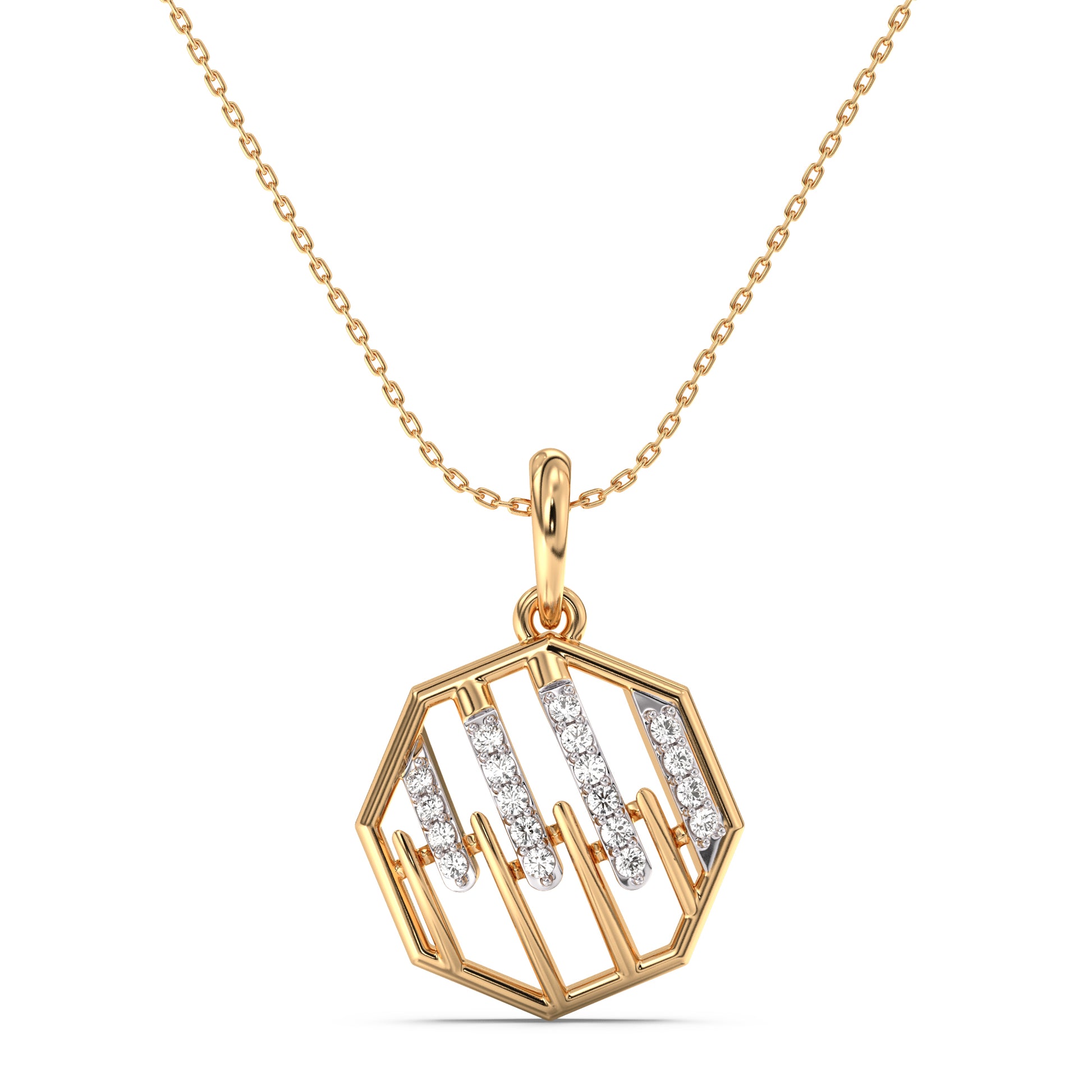 Heart of a Warrior Diamond and Gold Pendant