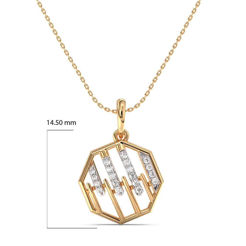 Heart of a Warrior Diamond and Gold Pendant