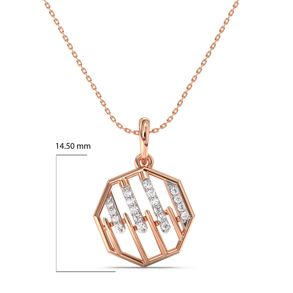 Heart of a Warrior Diamond and Gold Pendant