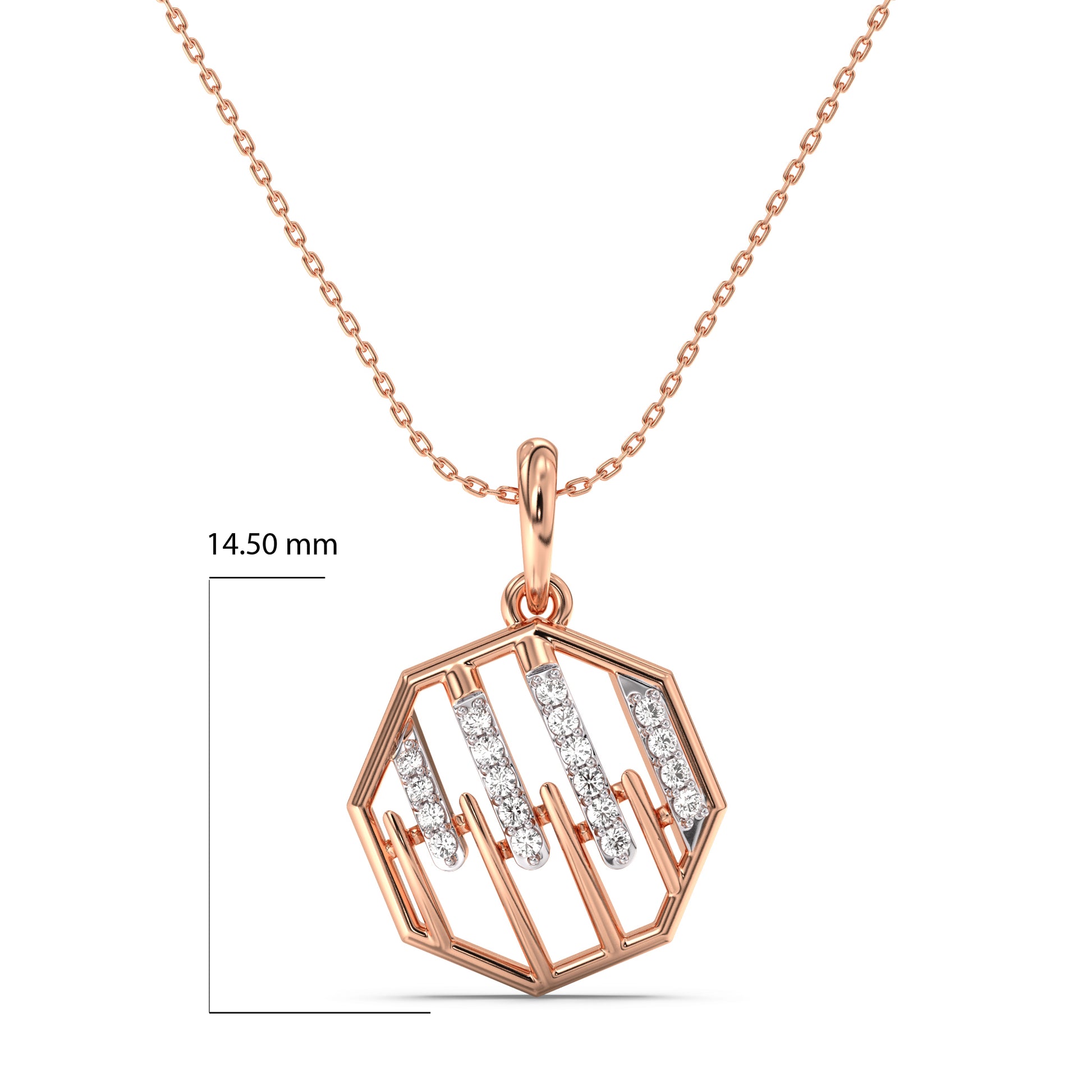 Heart of a Warrior Diamond and Gold Pendant