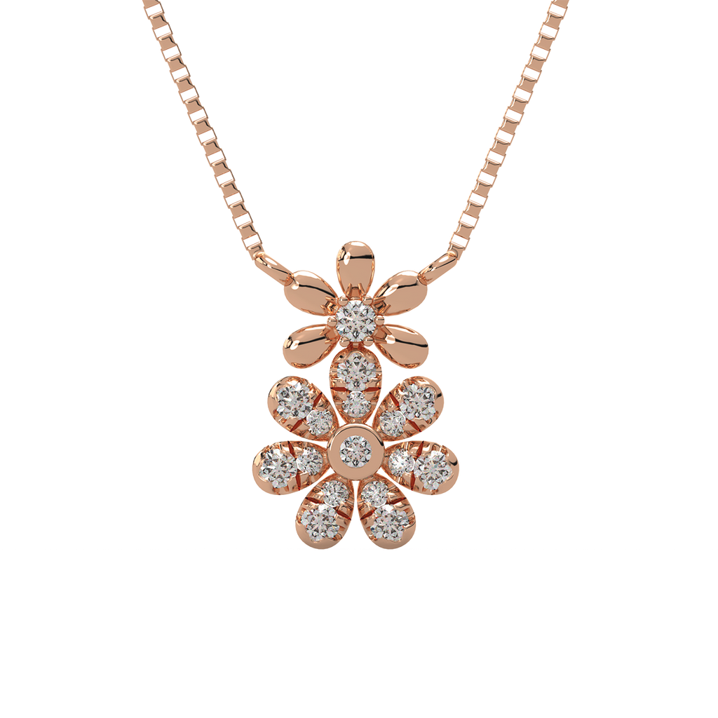 Tny Blooms Kids Diamond and Gold Pendant