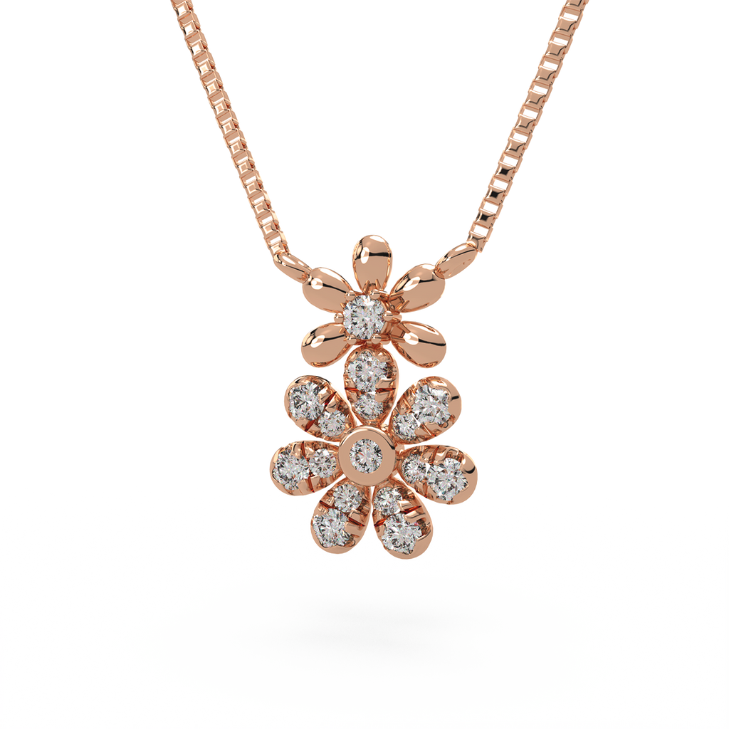 Tny Blooms Kids Diamond and Gold Pendant