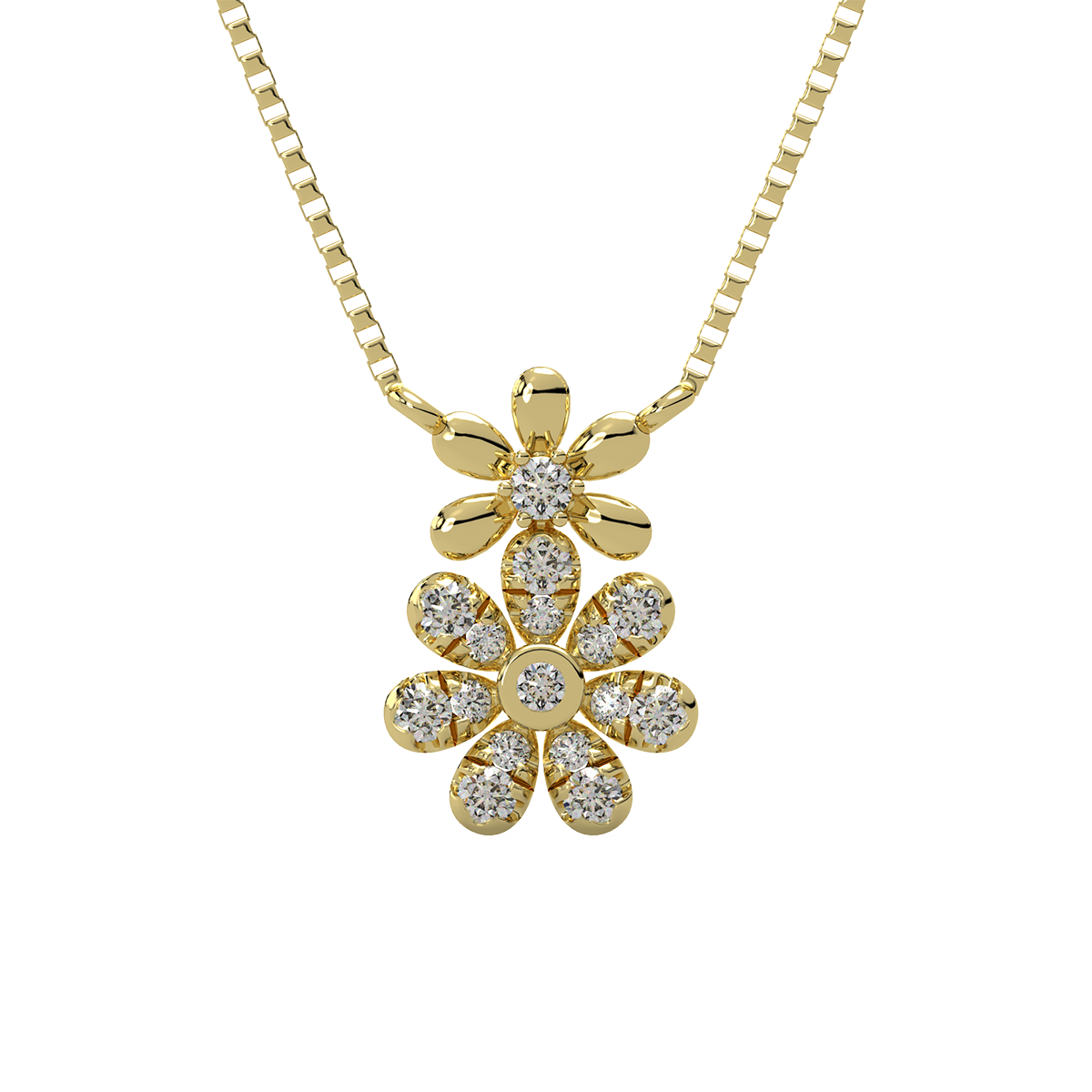 Tny Blooms Kids Diamond and Gold Pendant