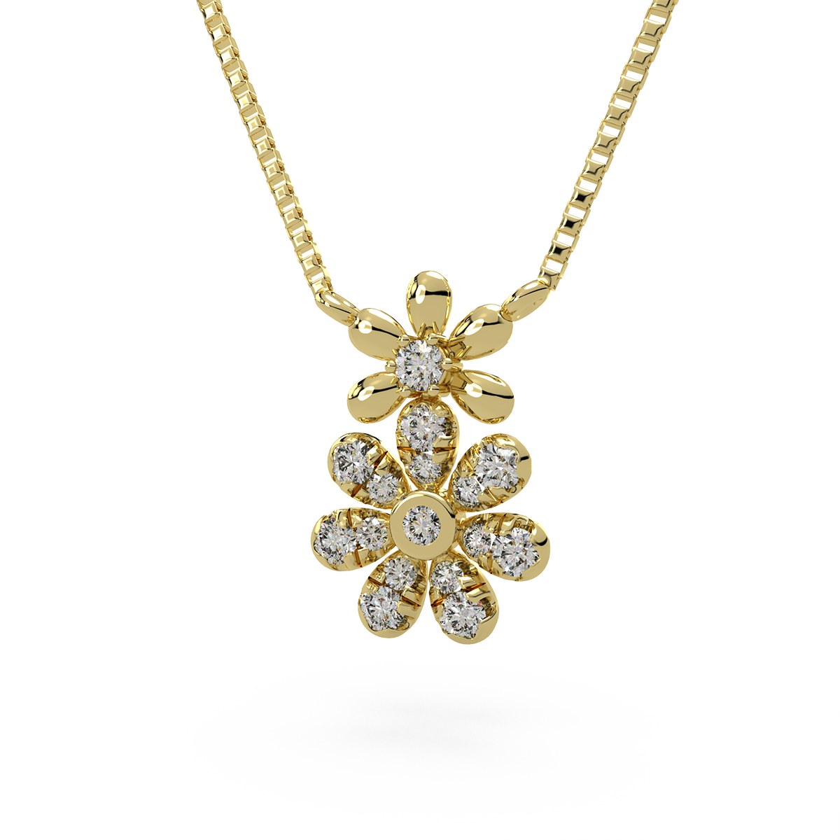 Tny Blooms Kids Diamond and Gold Pendant