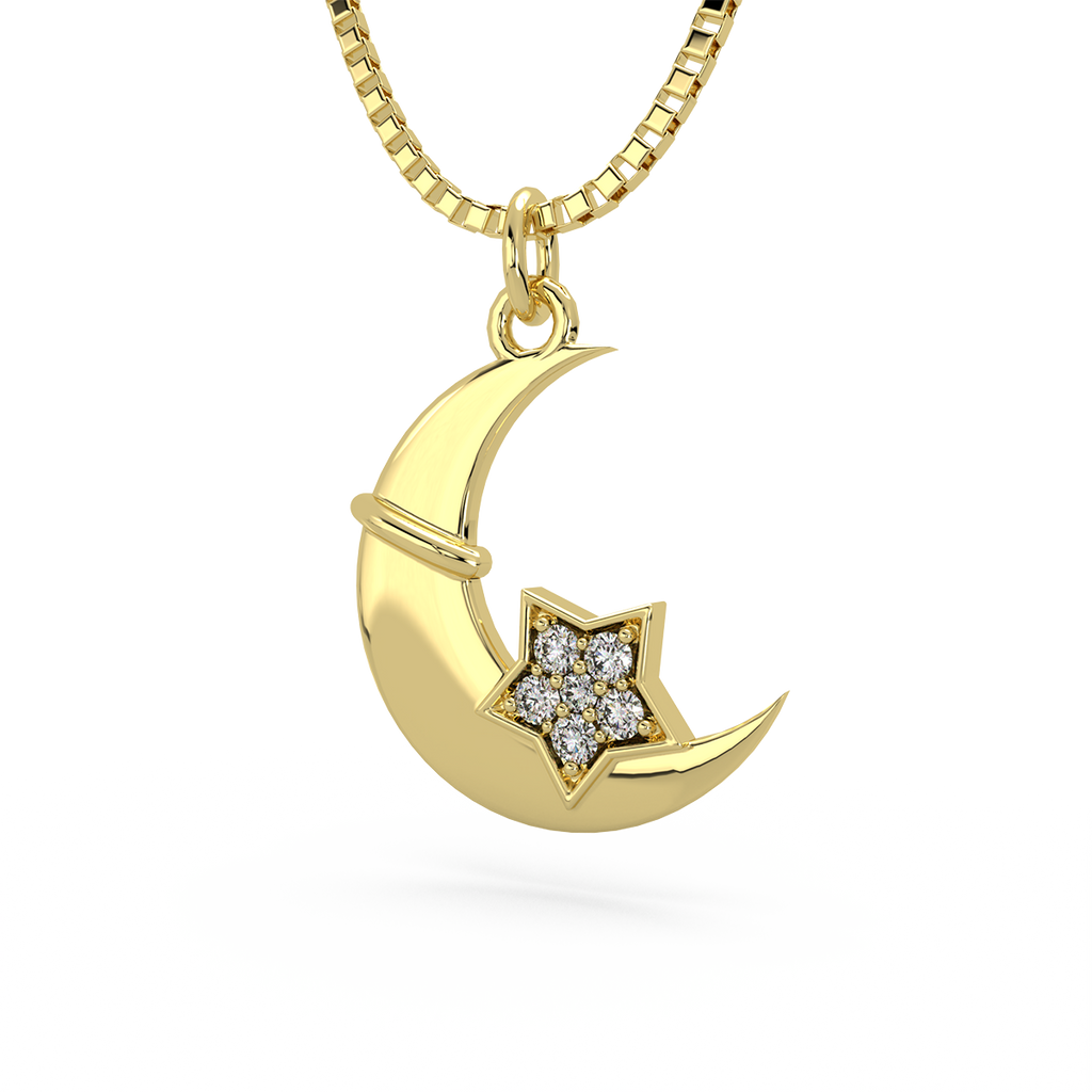 Manjisthaa Kids Diamond and Gold Pendant
